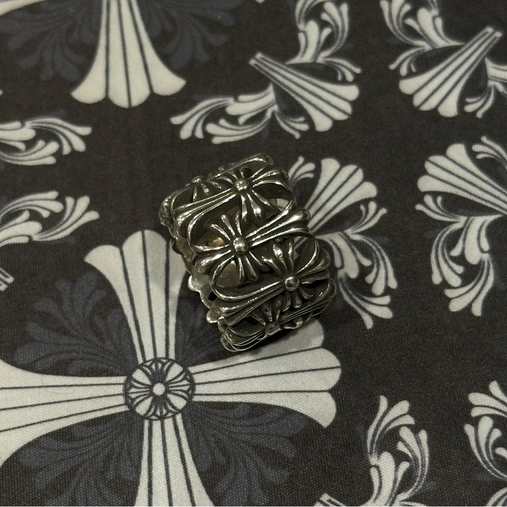 Chrome Hearts Silver Cemetery Cross Ring Size 10 - Picture 5 of 11